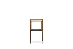 Sedia da pranzo in pelle nera e ottone antico con struttura in acciaio annerito