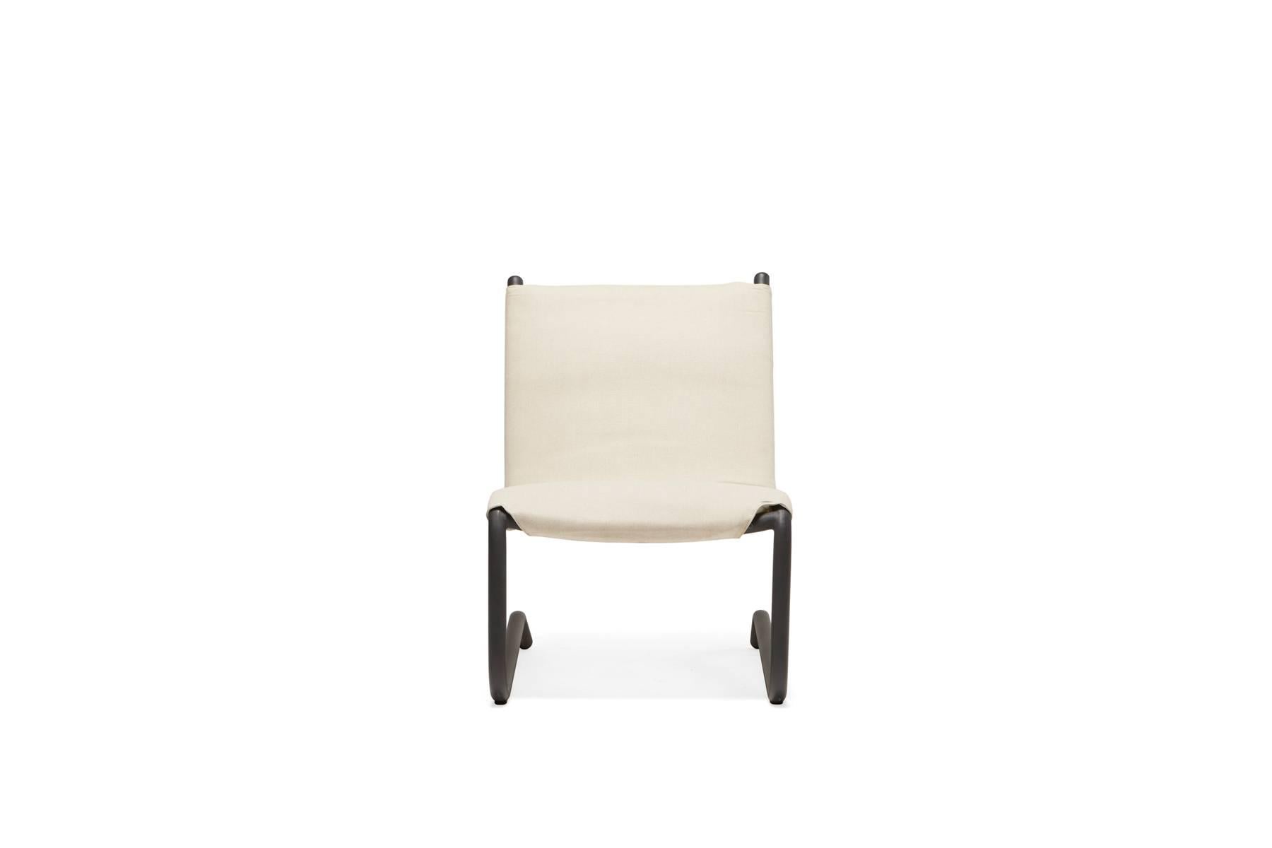 Modern Bowline Chair in Cream Canvas - In Stock