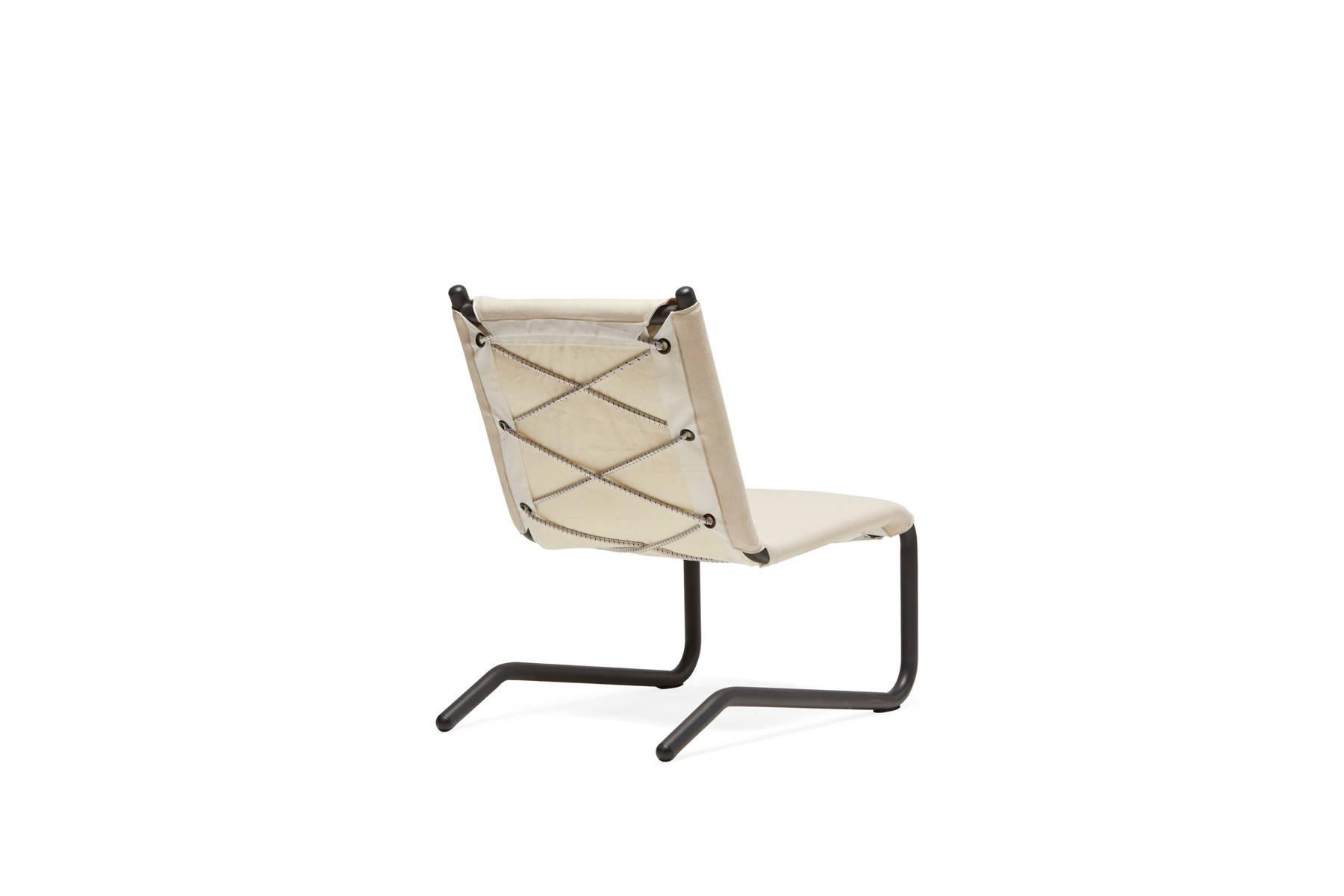 Vietnamese Bowline Chair in Cream Canvas - In Stock