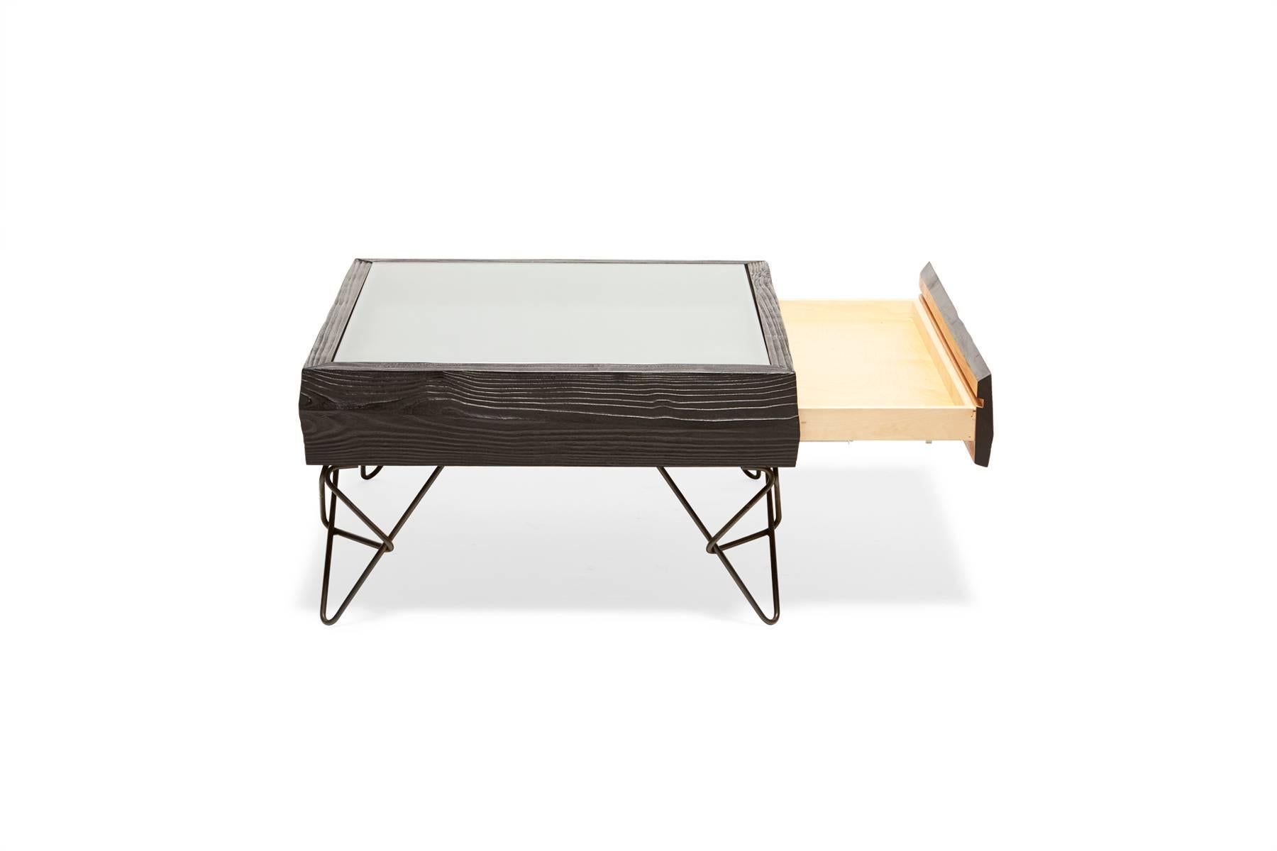 Contemporary Bowline Ebonized Coffee Table - In Stock