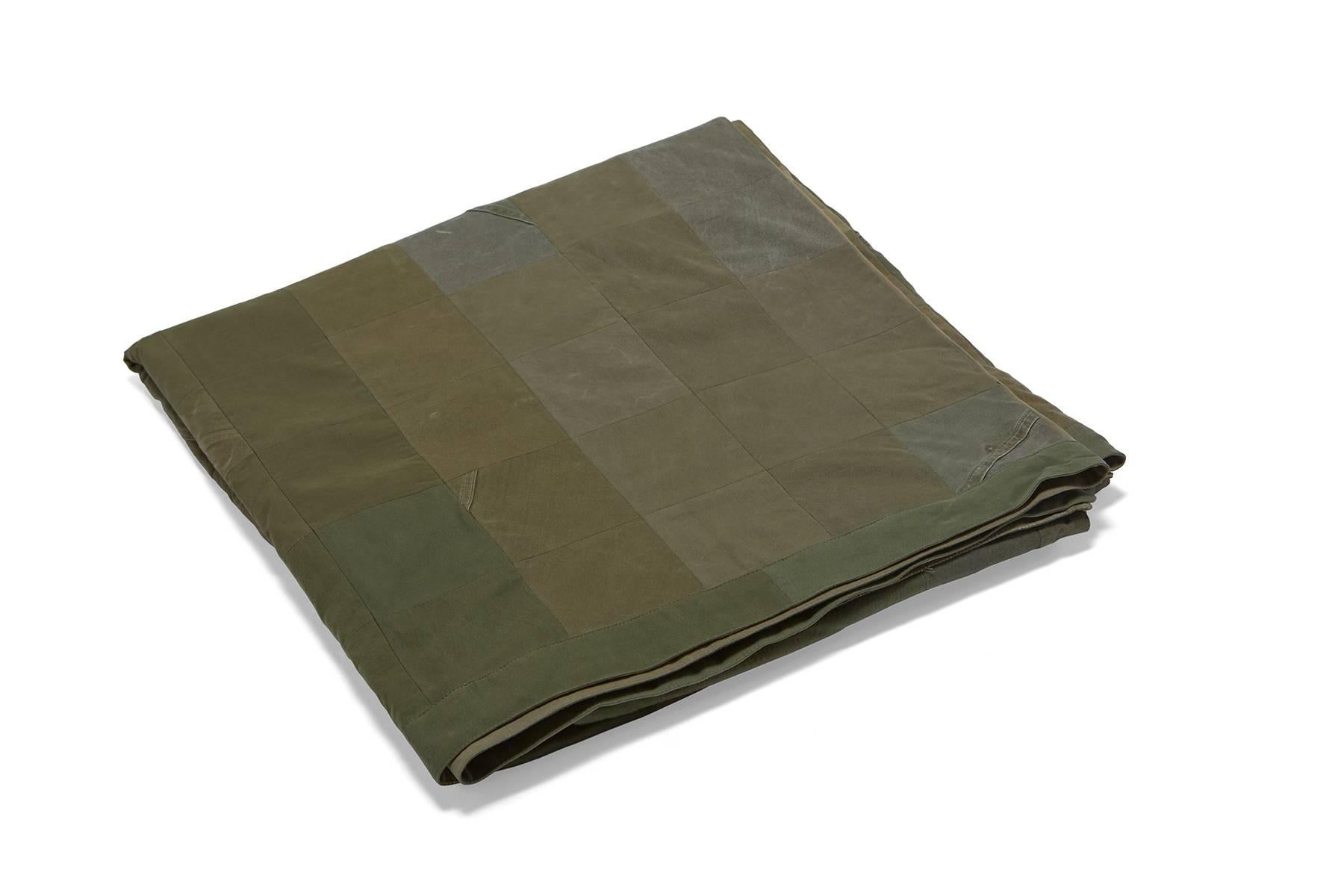 Américain Quilt militaire vintage en toile en vente