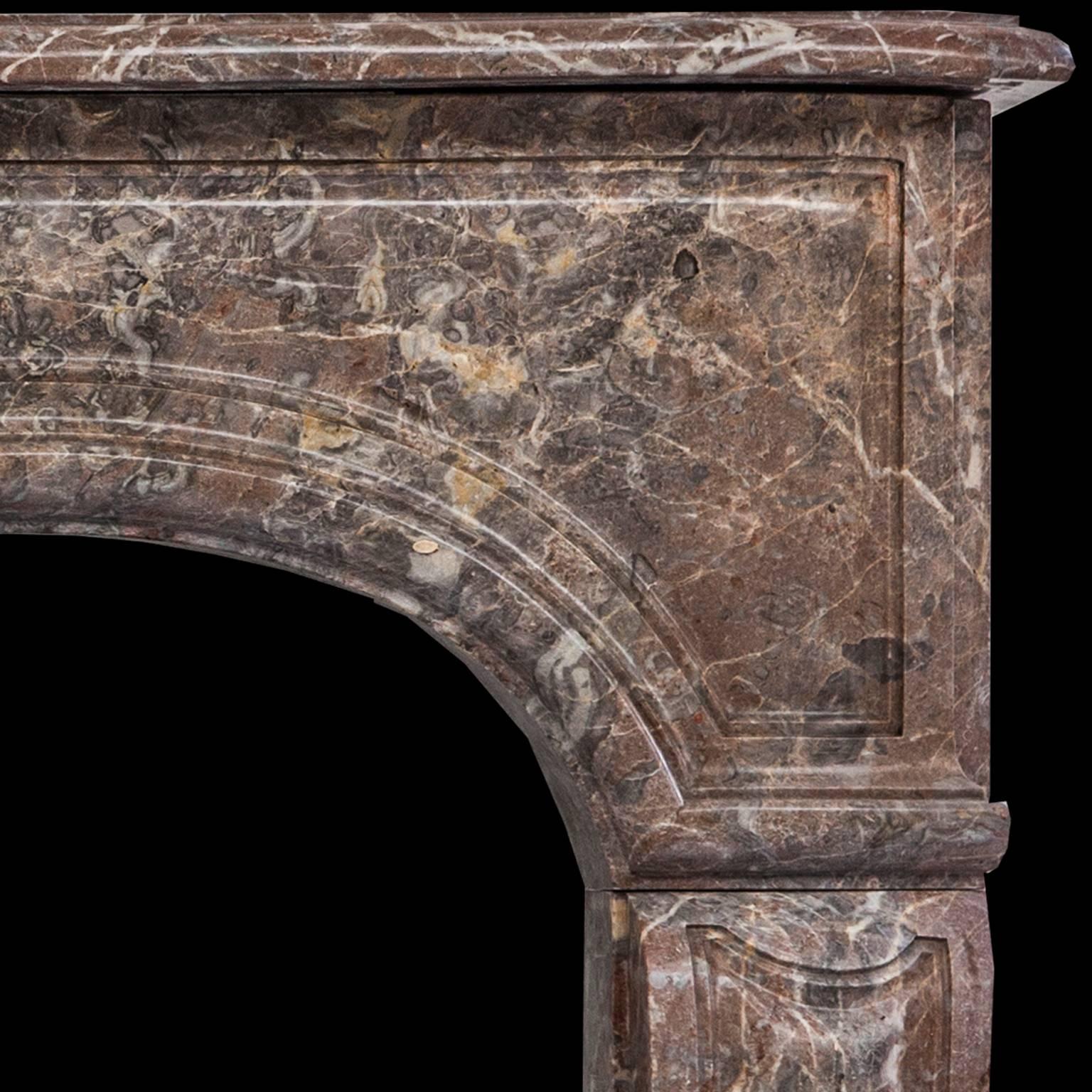 louis xv rouge royal marble fireplace