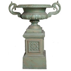 Pair of Cast-Iron Urns