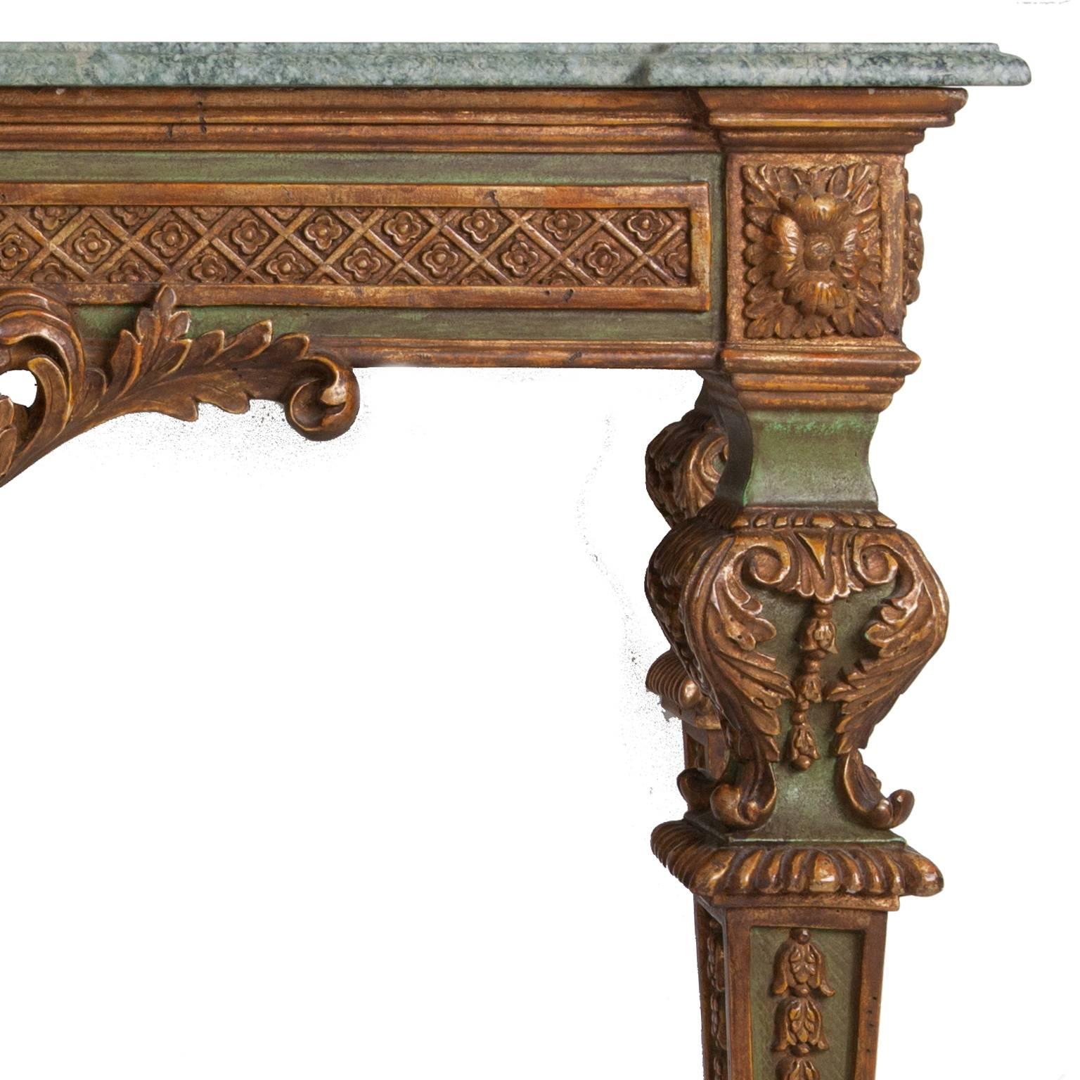 French Gilt Empire Marble Console Table In Good Condition In London, GB