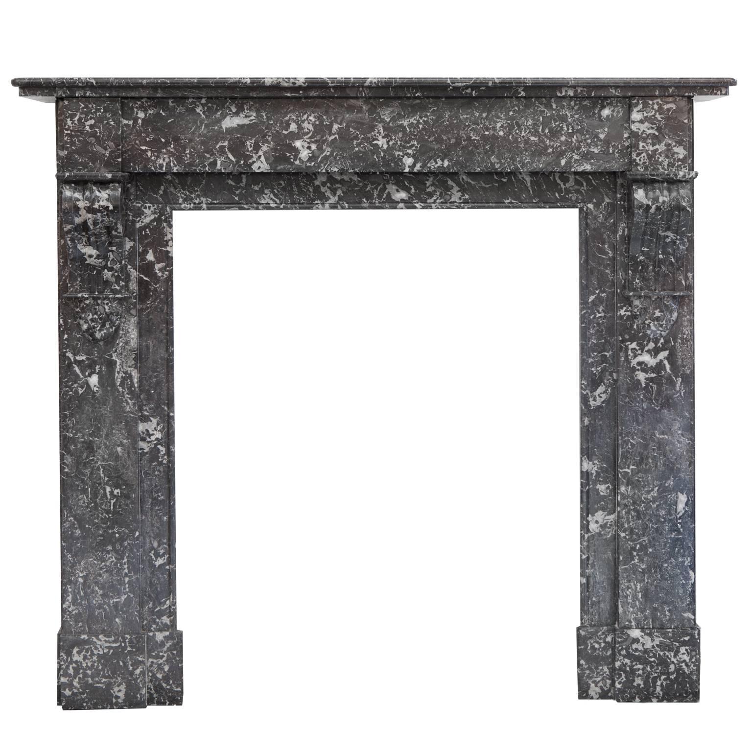 19th Century Louis Phillipe Style St. Anne's Marble Fireplace Mantel For Sale