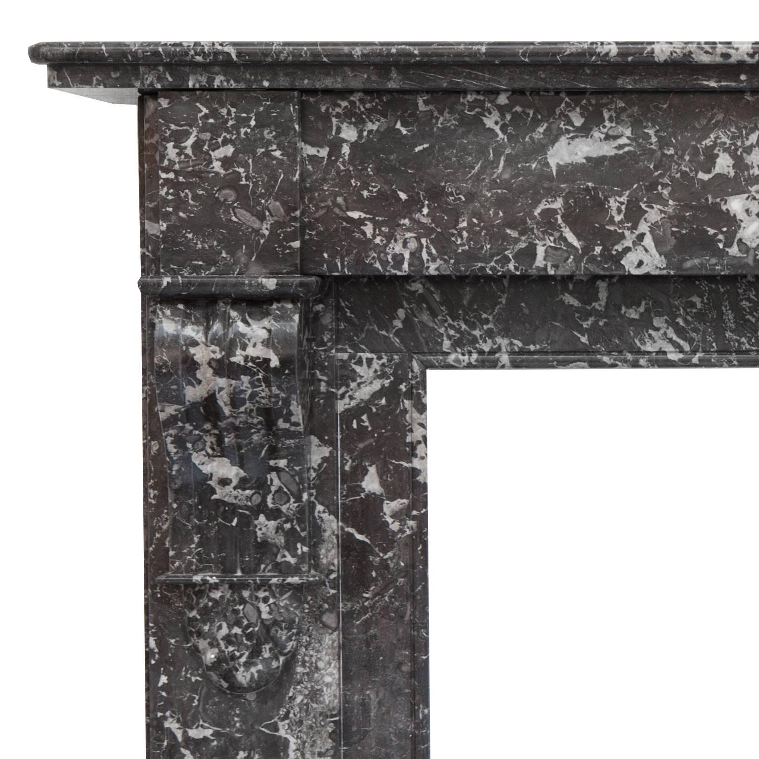 French 19th Century Louis Phillipe Style St. Anne's Marble Fireplace Mantel For Sale