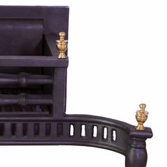 19th Century Regency Cast-Iron Fire Basket Dog Grate