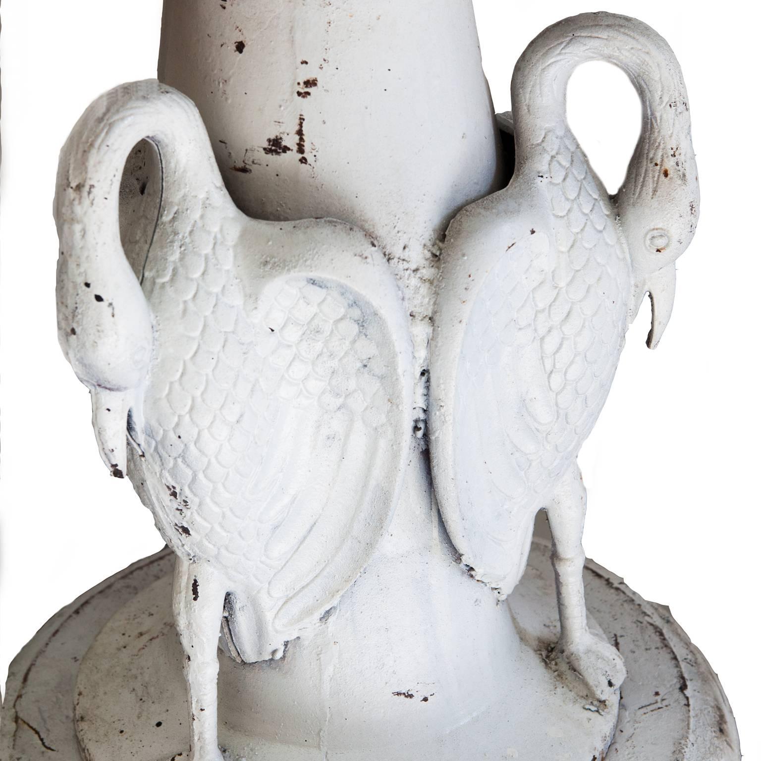 Victorian Vintage Cast Iron Three-Tier Heron Reclaimed Fountain