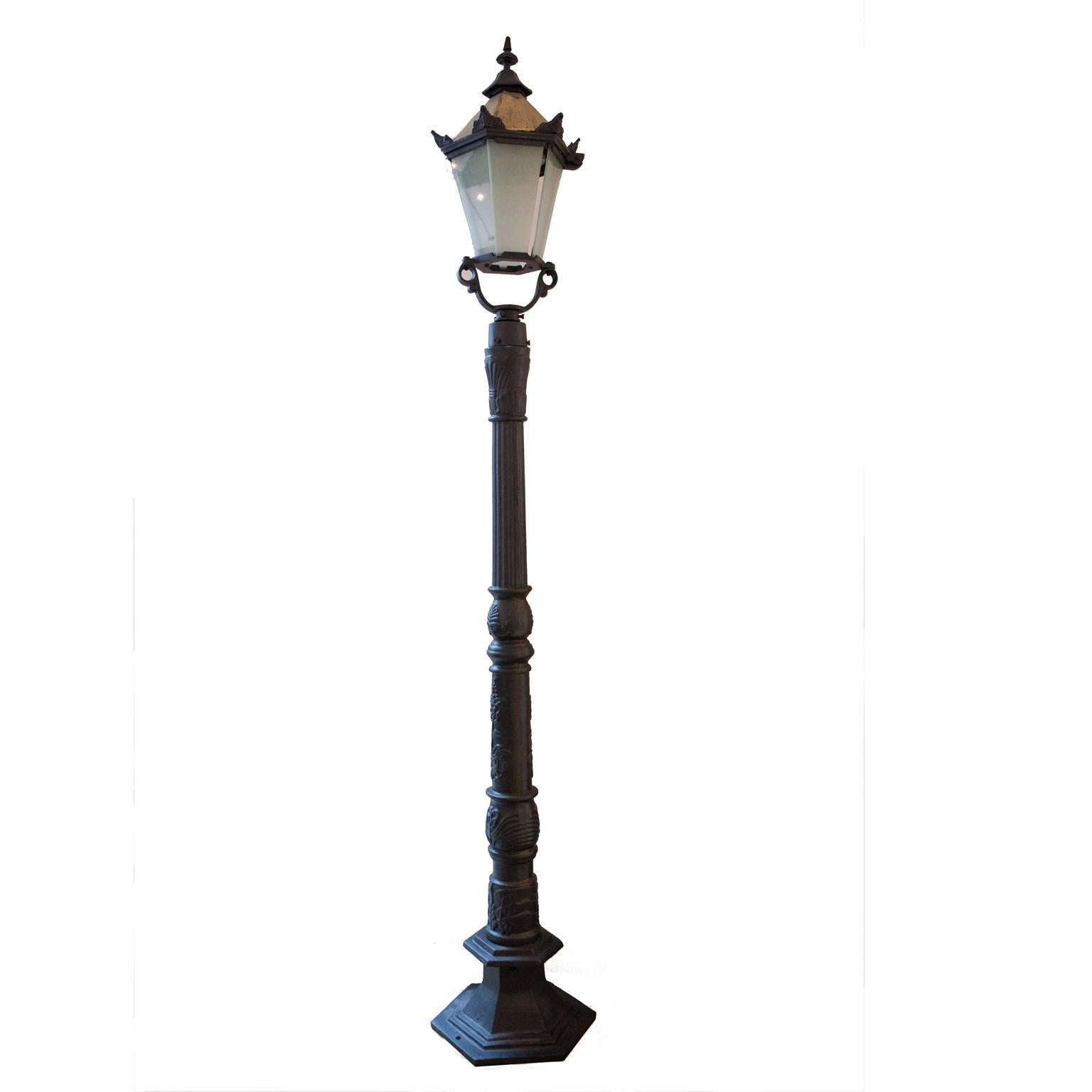 vintage cast iron street lamp