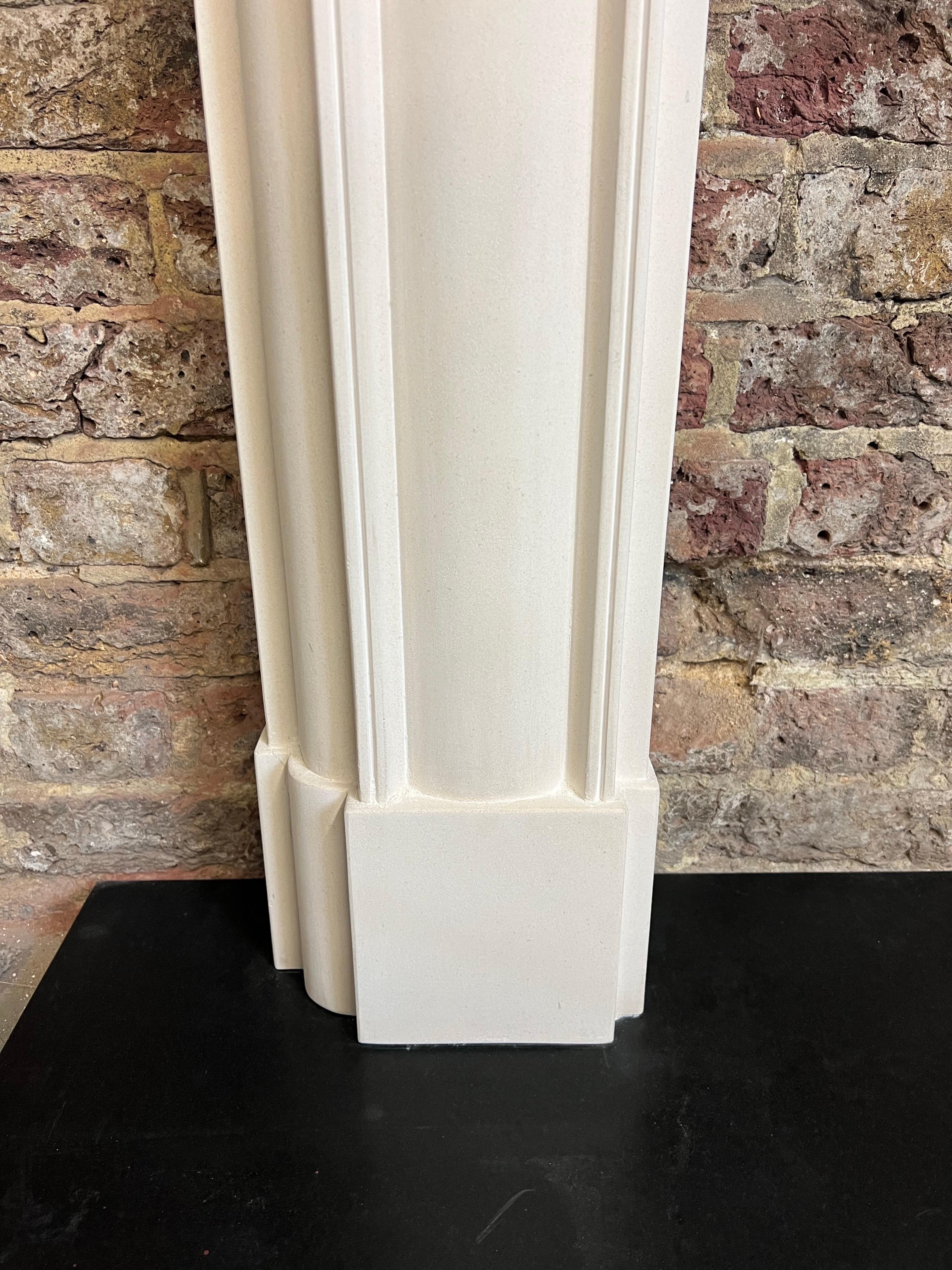 20th Century Bullseye Limestone Fireplace Mantlepiece For Sale 3