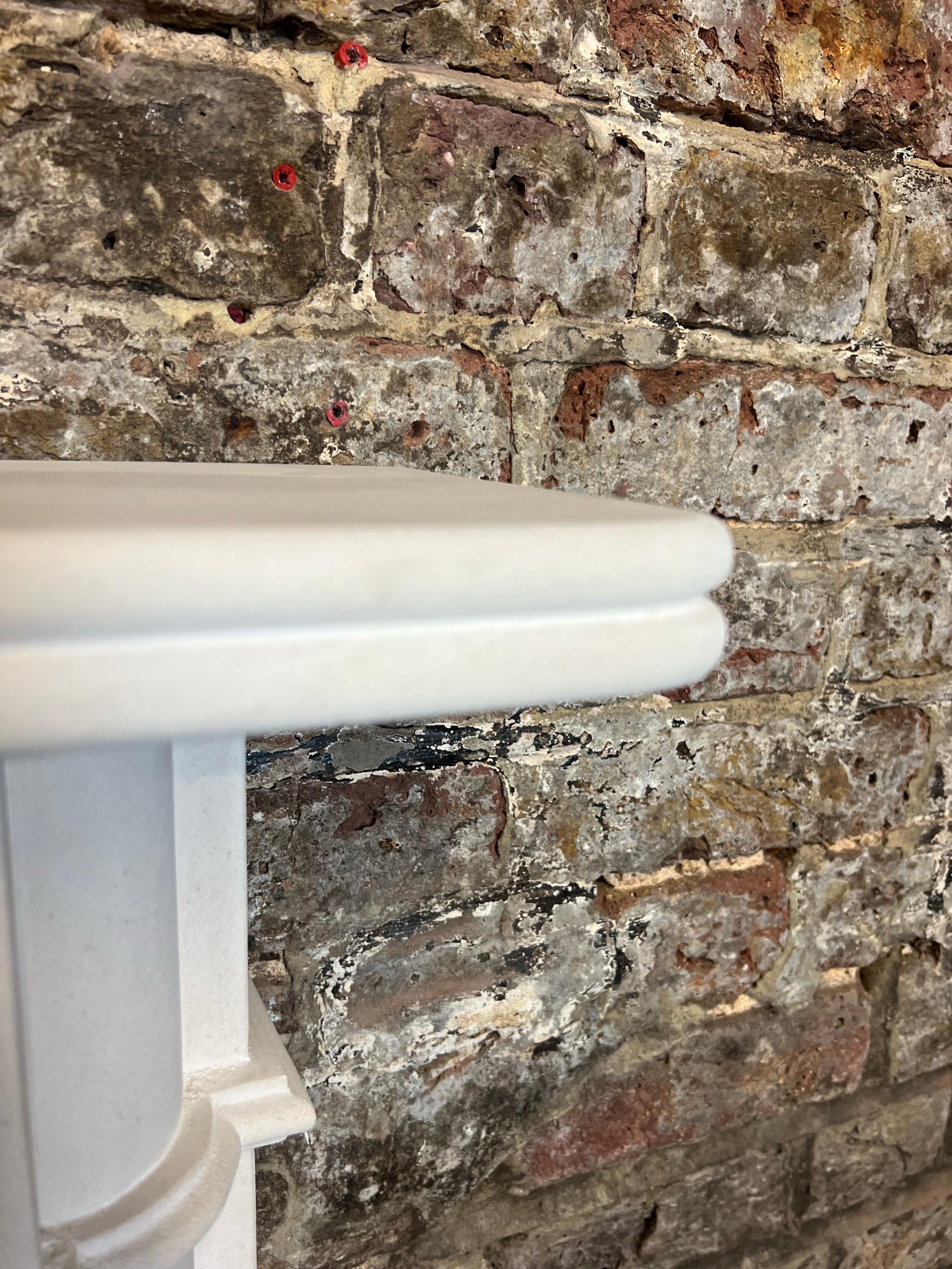 20th Century Bullseye Limestone Fireplace Mantlepiece For Sale 5