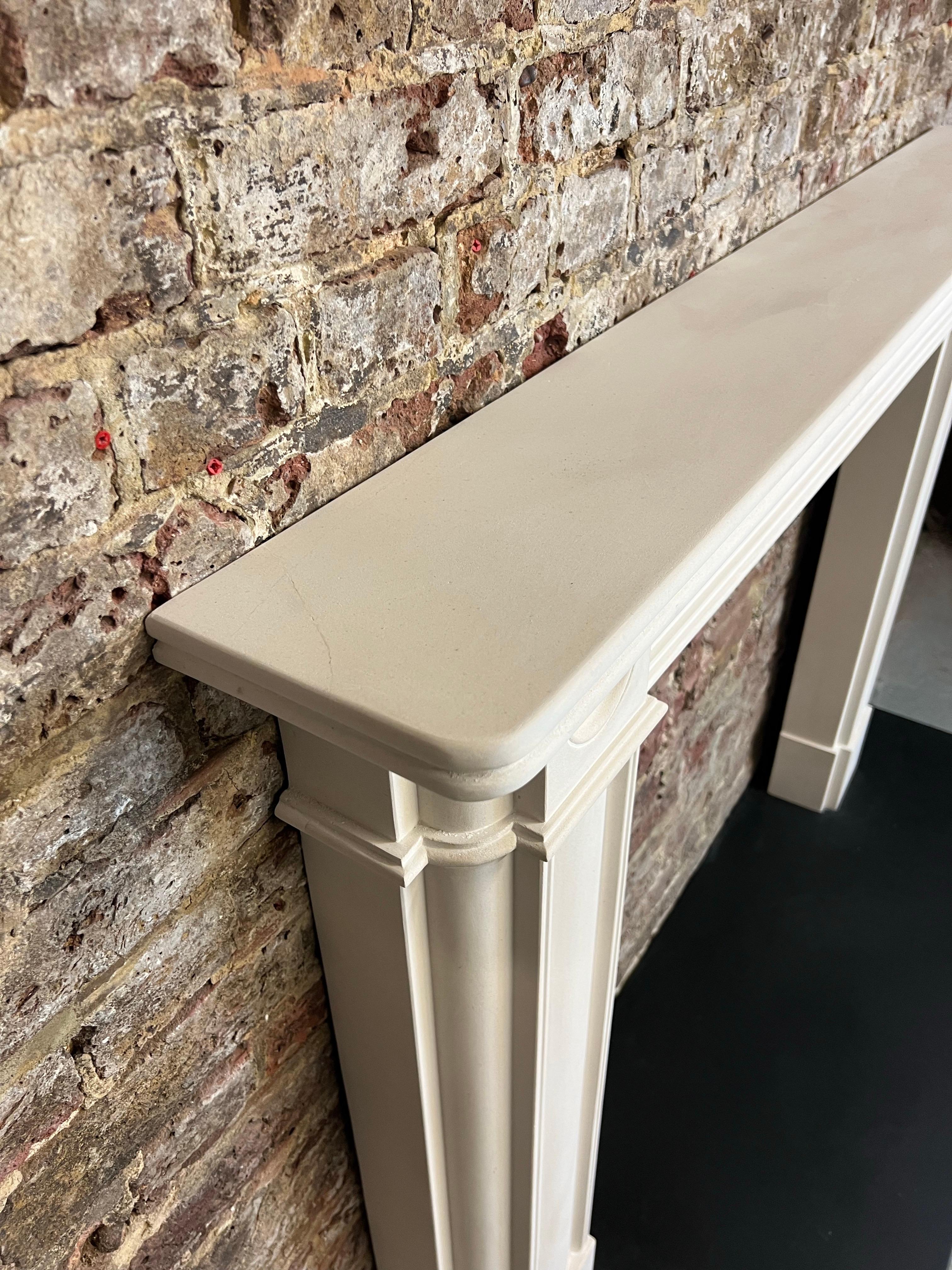 20th Century Bullseye Limestone Fireplace Mantlepiece For Sale 6