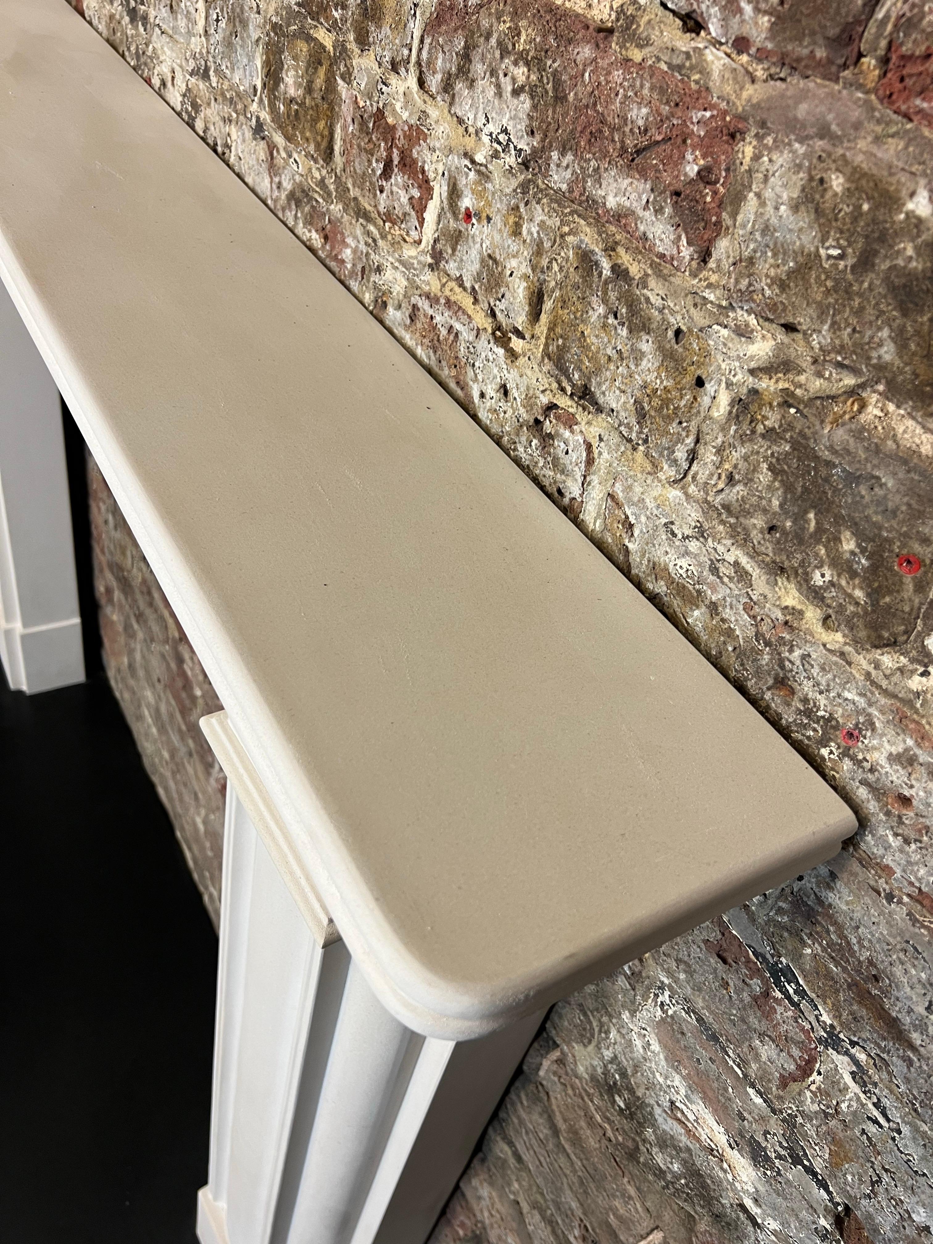 20th Century Bullseye Limestone Fireplace Mantlepiece For Sale 7