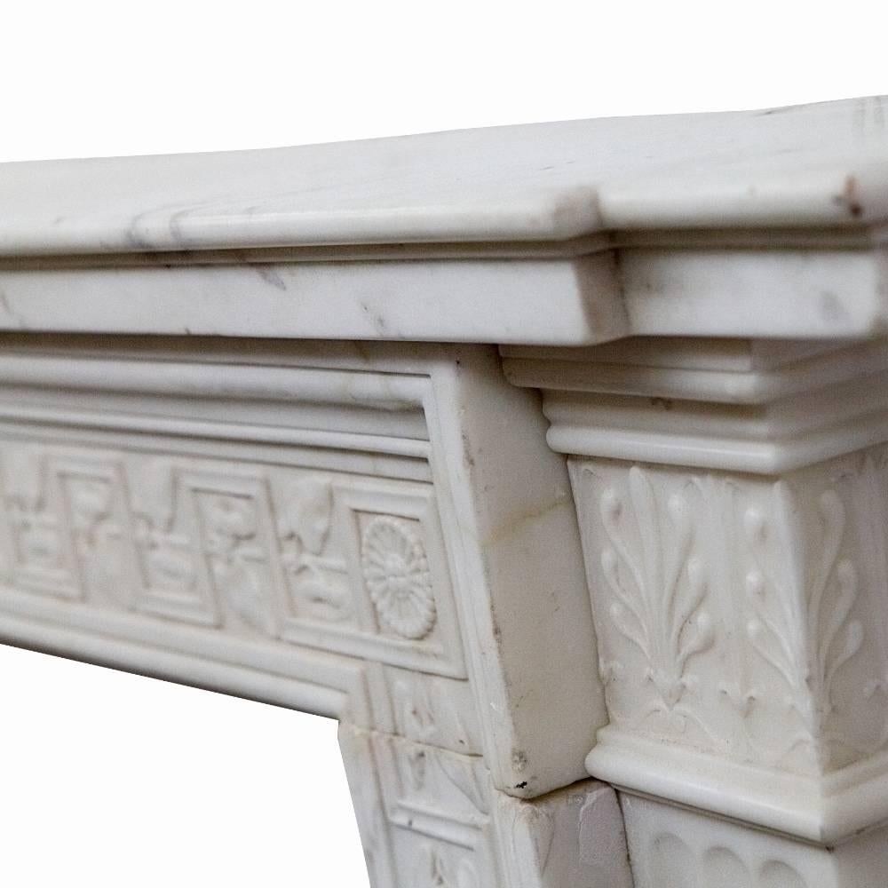 19th Century Regency Soane Statuary Marble Mantelpiece For Sale 1