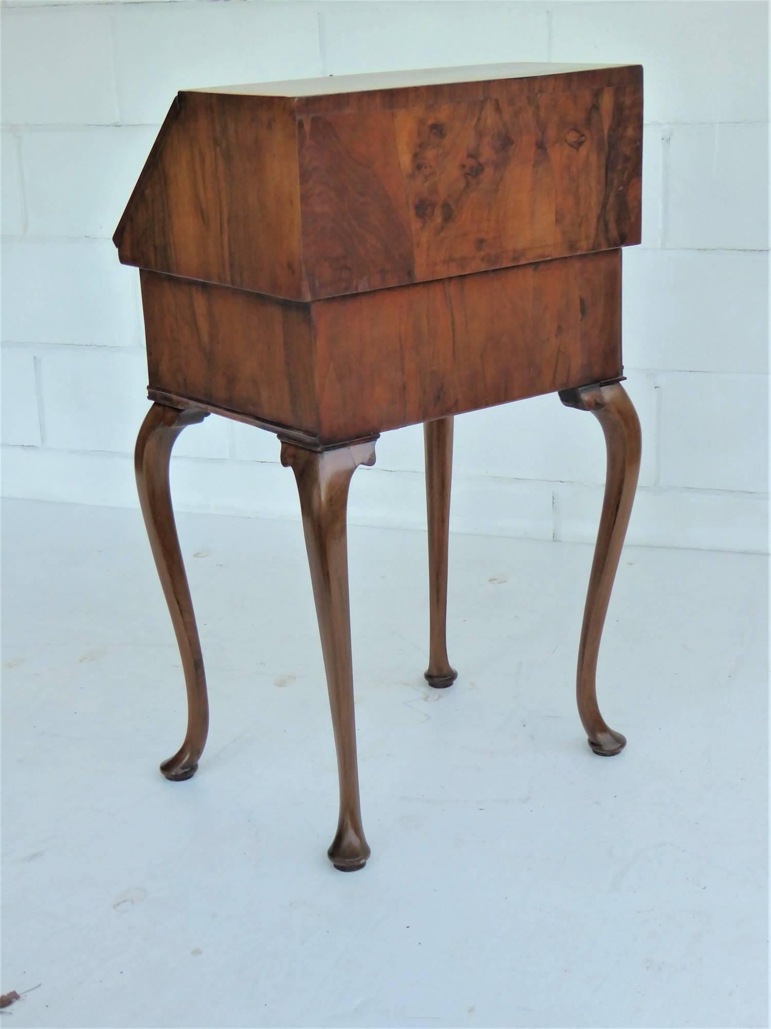 Early 20th Century Antique Walnut Secretary of Small Proportions