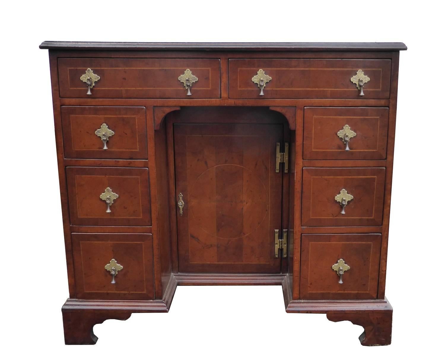 English Queen Anne Style Keehole Desk For Sale