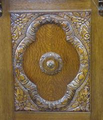 Carved Oak Canted Corner Bar