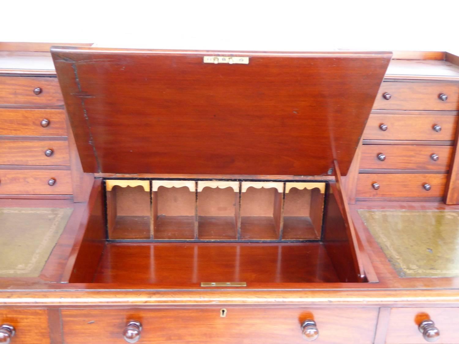 19th Century Victorian Mahogany Dickens Desk 1