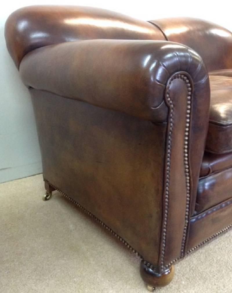 Antique Victorian Drop End Leather Sofa 2