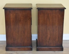 19th Century Pair of Victorian Burr Walnut Bedside Chests