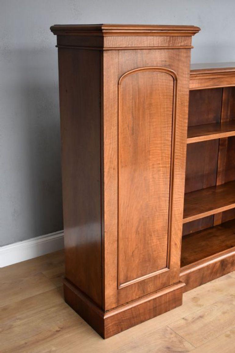 Victorian Walnut Open Bookcase For Sale 1