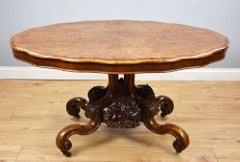 Victorian Burr Walnut Loo Table