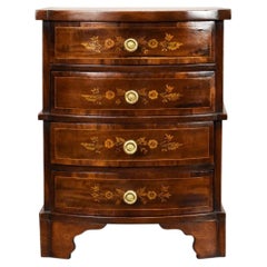 Miniature Marquetry Bow Front Chest of Drawers