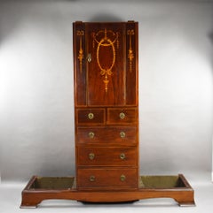 Edwardian Mahogany Inlaid Wardrobe
