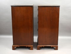 Pair of Tall Mahogany Bedside Chests