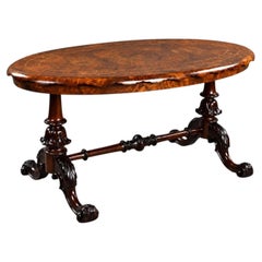 Victorian Burr Walnut Inlaid Coffee Table