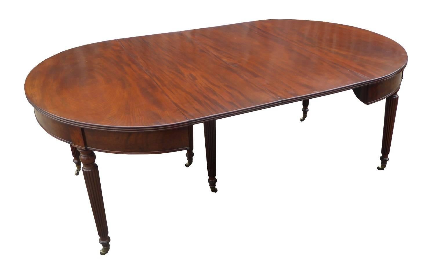 English Regency Mahogany Extending Dining Table Attributed to Gillows