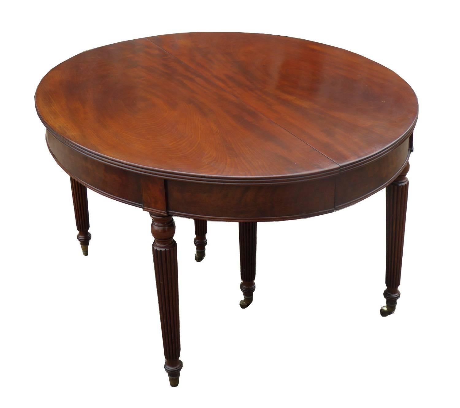 19th Century Regency Mahogany Extending Dining Table Attributed to Gillows