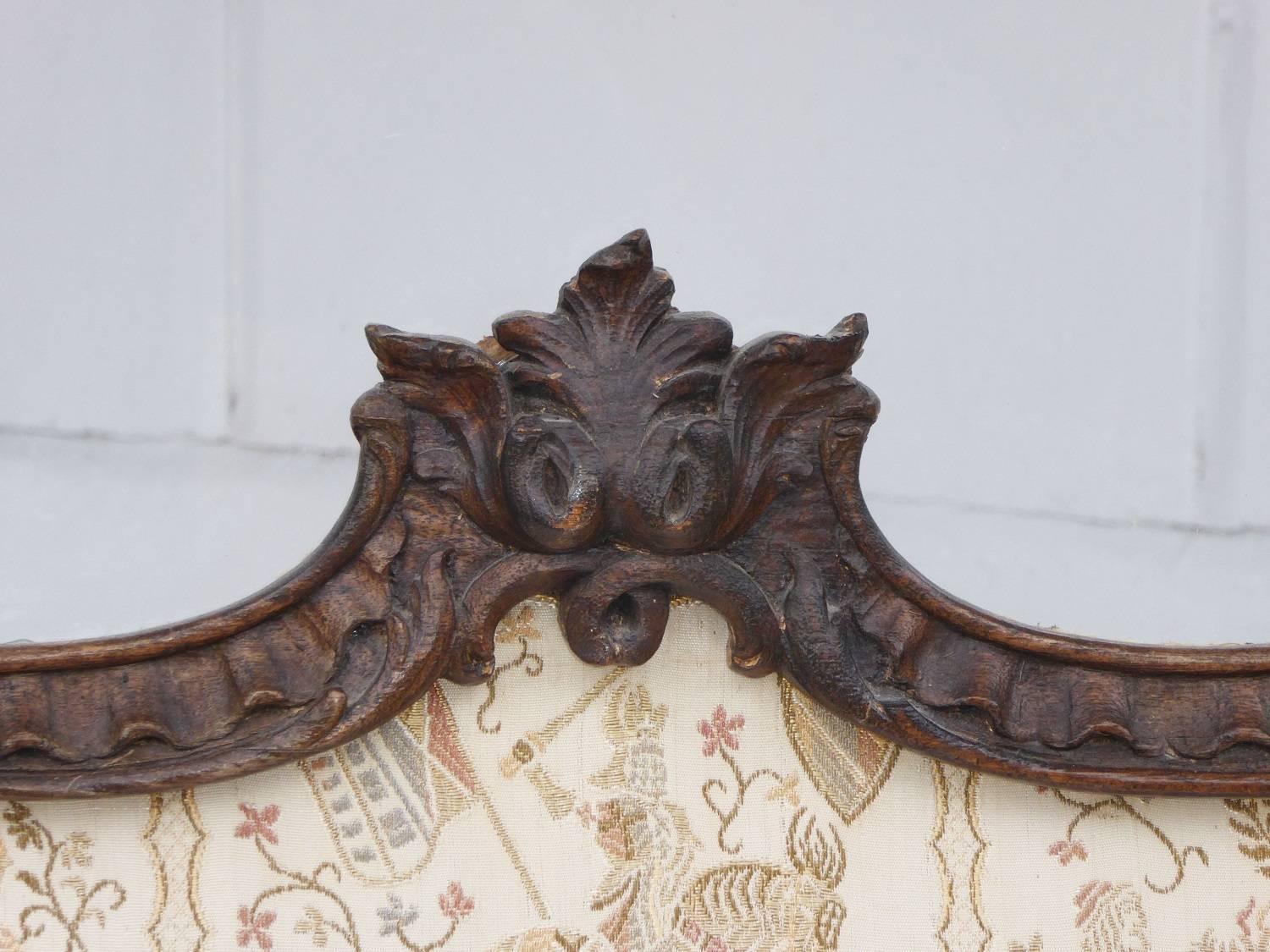 Carved 19th Century French Rococo Style Dressing Screen