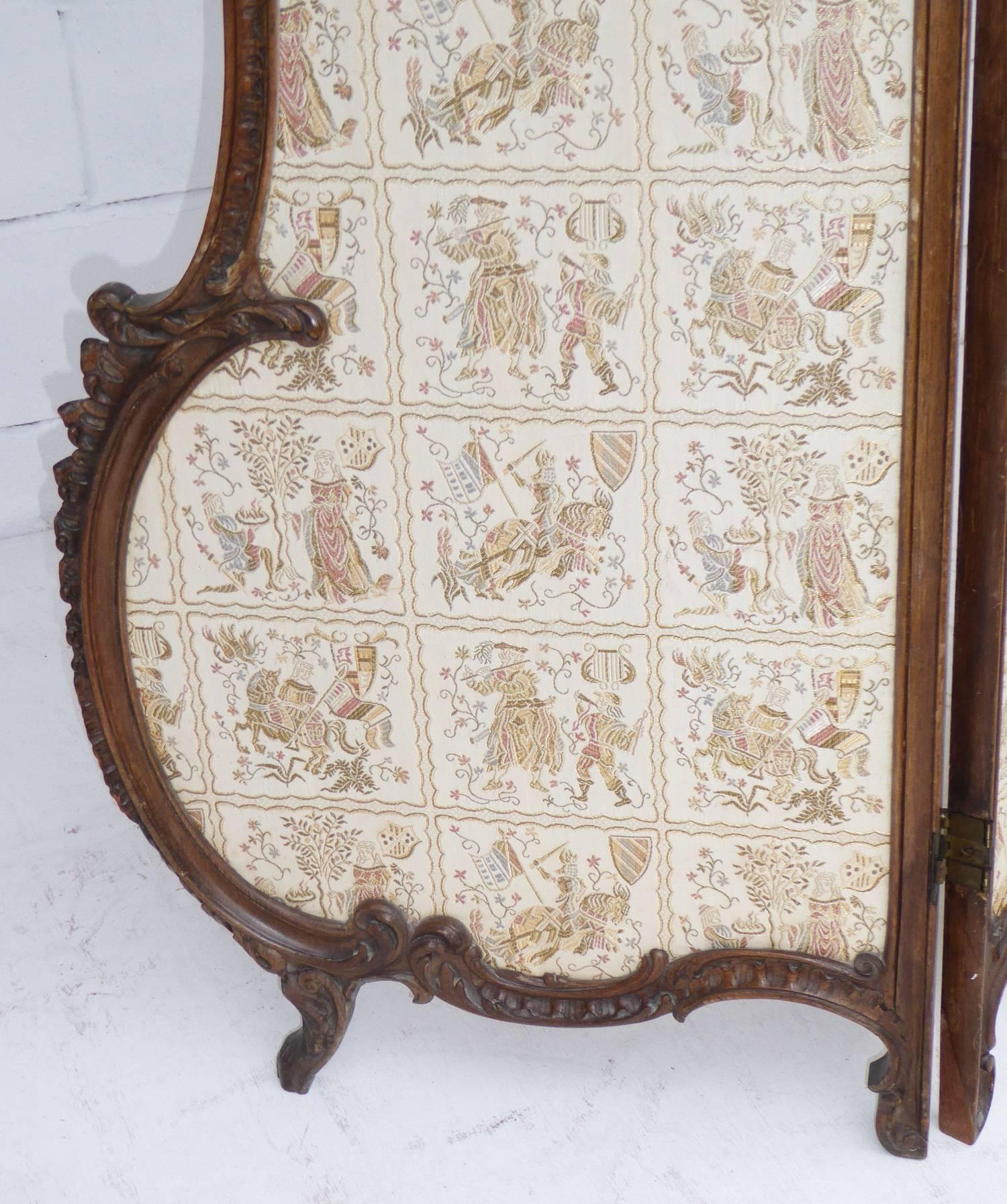 19th Century French Rococo Style Dressing Screen 1