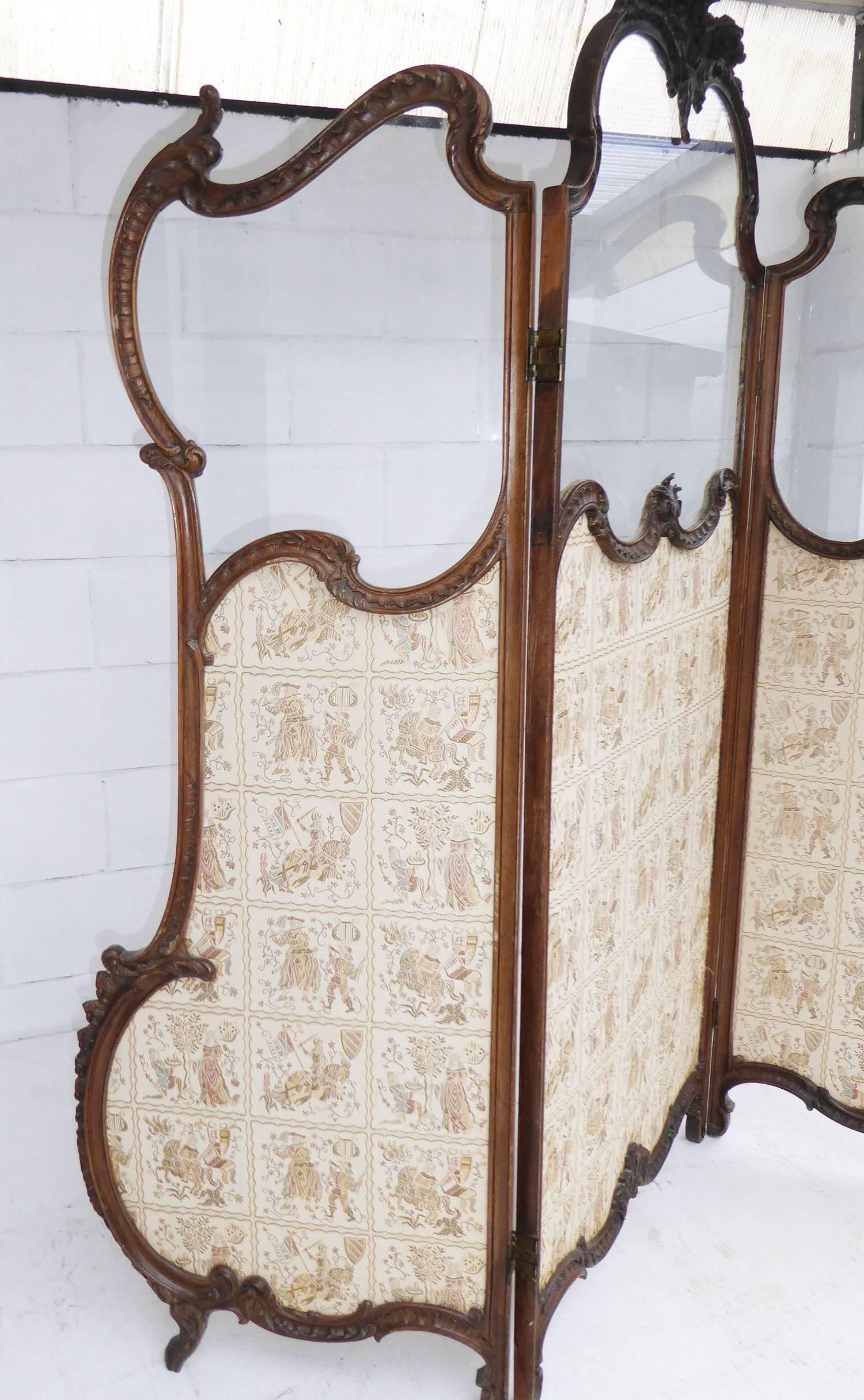 19th Century French Rococo Style Dressing Screen 2
