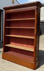 Victorian Burr Walnut Open Bookcase