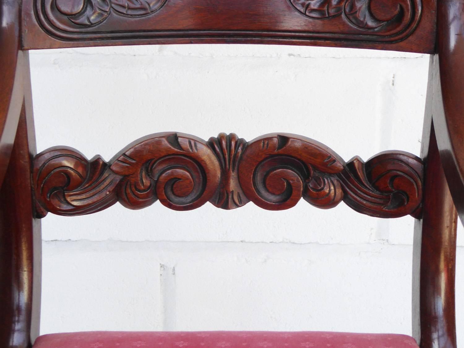 19th Century Set of Eight Regency Mahogany Dining Chairs 3