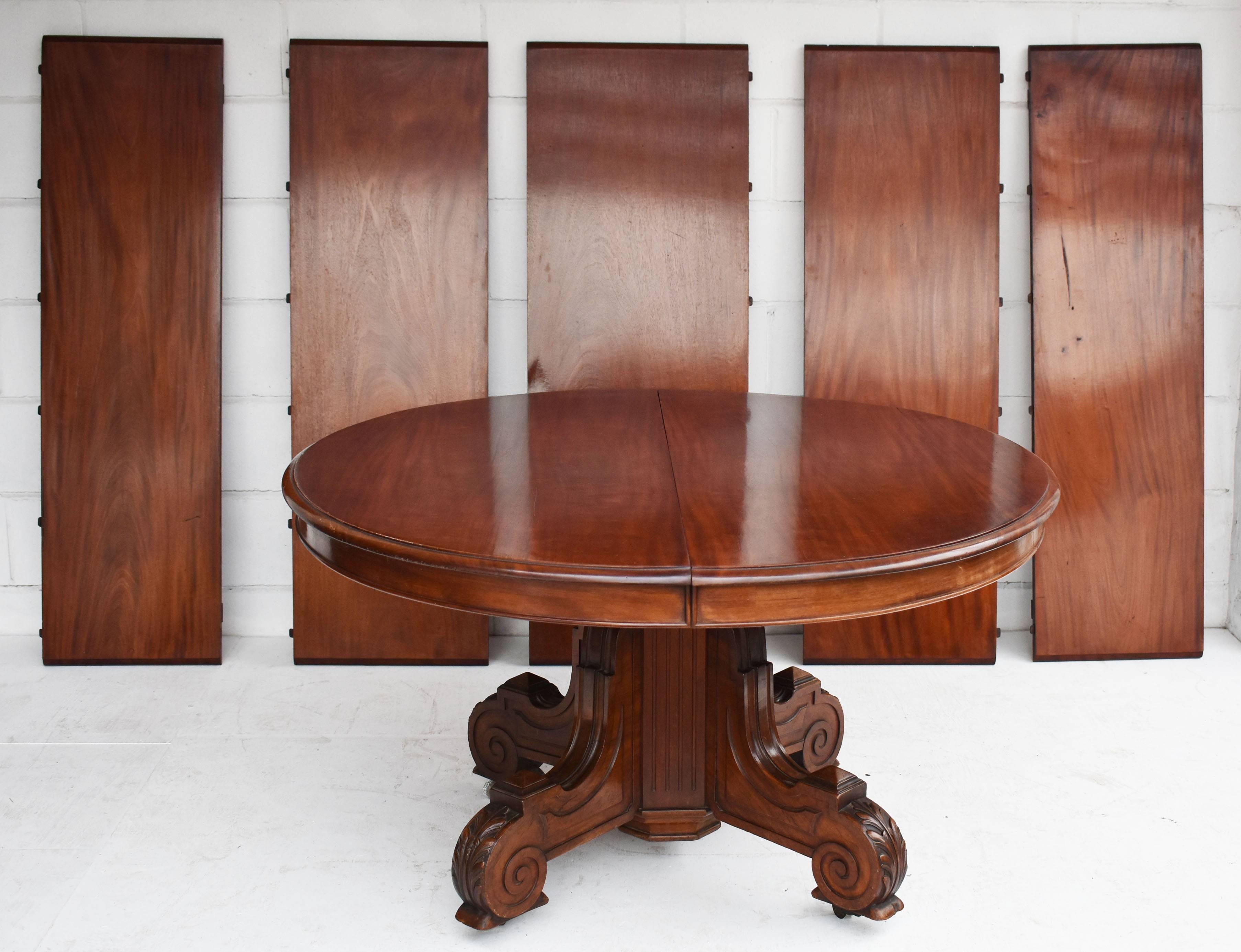 19th Century William IV Mahogany 16 Seat Dining Table For Sale 3