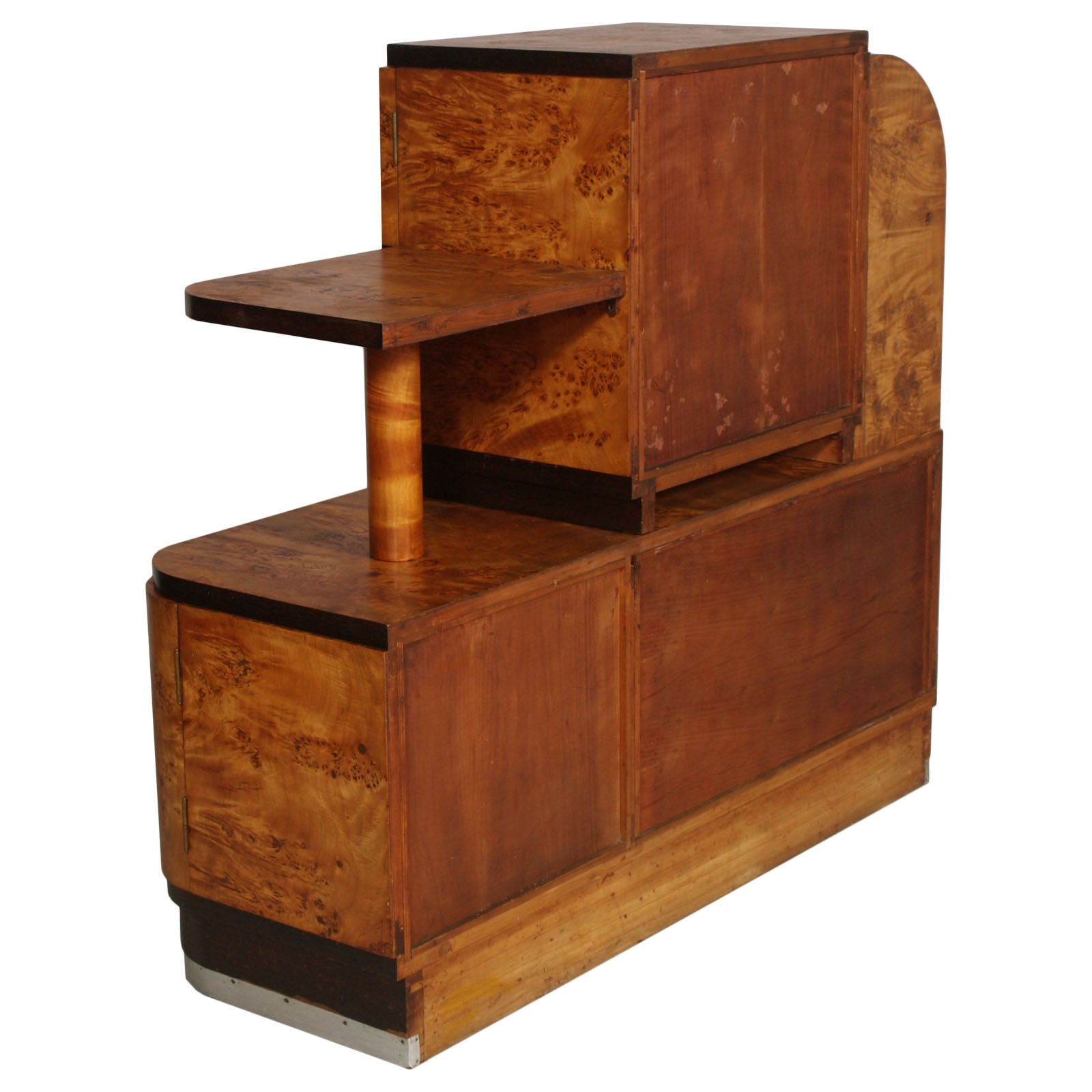 1930S Italian Art Deco Sideboard Buffet In Burl Elmwood Osvaldo 1930S Italian Art Deco Sideboard Buffet In Burl Elmwood Osvaldo