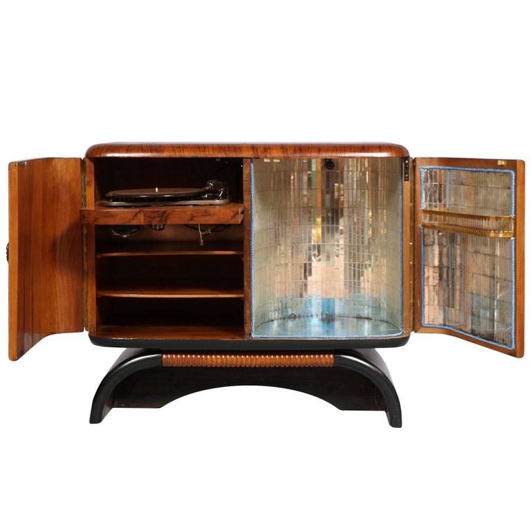 Record player hotsell bar cabinet
