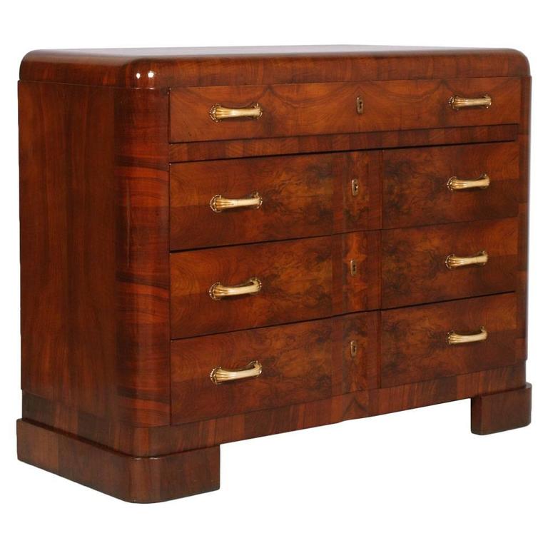 Gaetano Borsani 1930s Art Deco Chest Of Drawers Dresser Commode In