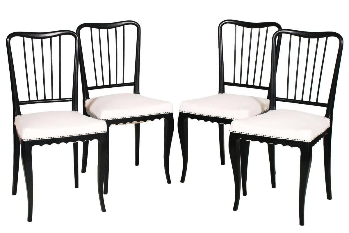 Lacquered Mid-Century Modern Dining Room Sideboards Table Chairs Sets by Paolo Buffa For Sale