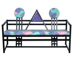 Settee, canapé italien du milieu du siècle dernier,  à la manière du néo-plasticiste Gerrit Rietveld