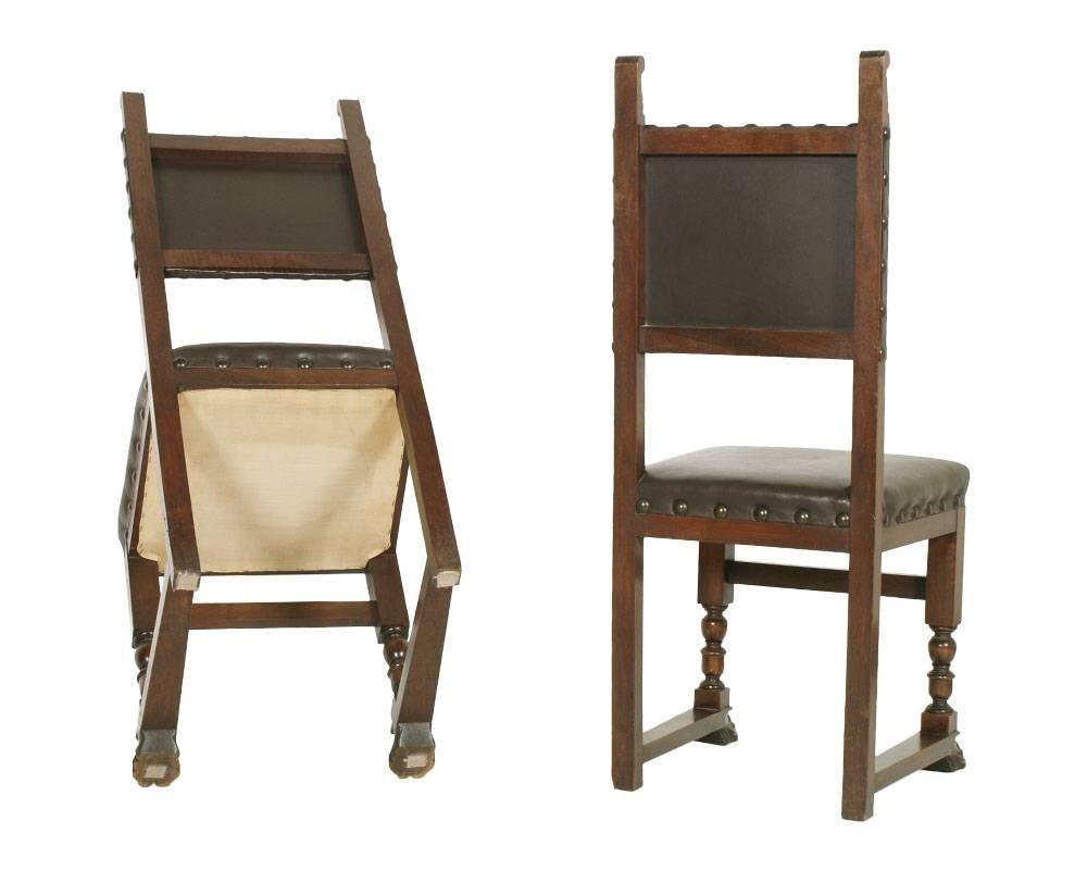Noyer Bureau et chaises de la Renaissance Toscane du Début du XXe Siècle par Dini & Puccini - Cascina en vente