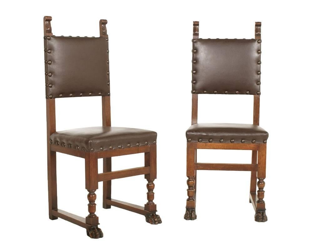 XIXe siècle Bureau et chaises de la Renaissance Toscane du Début du XXe Siècle par Dini & Puccini - Cascina en vente