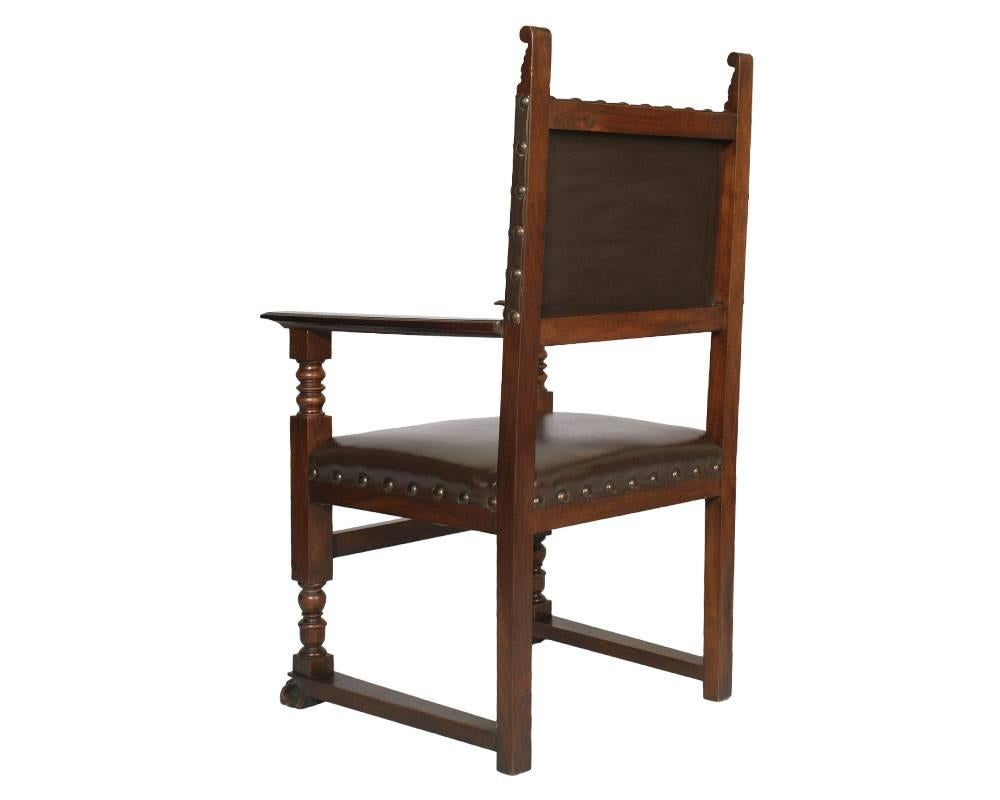 Bureau et chaises de la Renaissance Toscane du Début du XXe Siècle par Dini & Puccini - Cascina Bon état - En vente à Vigonza, Padua
