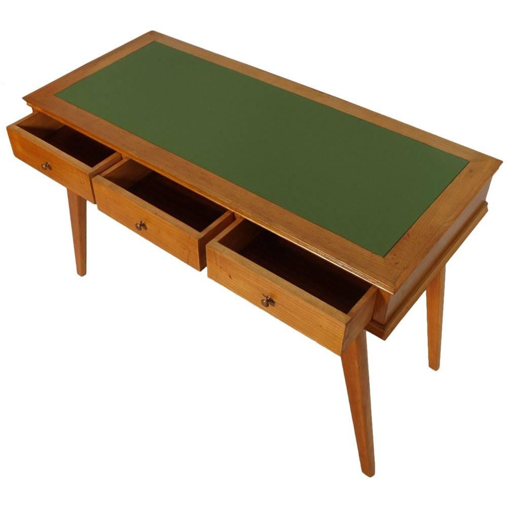 wood mid century desk