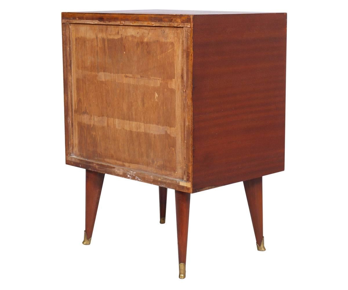 mid century walnut nightstand