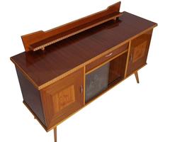 Modernes Melchiorre Bega-Buffet aus Buche, Rosenholz und Ahornholz mit Intarsien aus der Mitte des Jahrhunderts