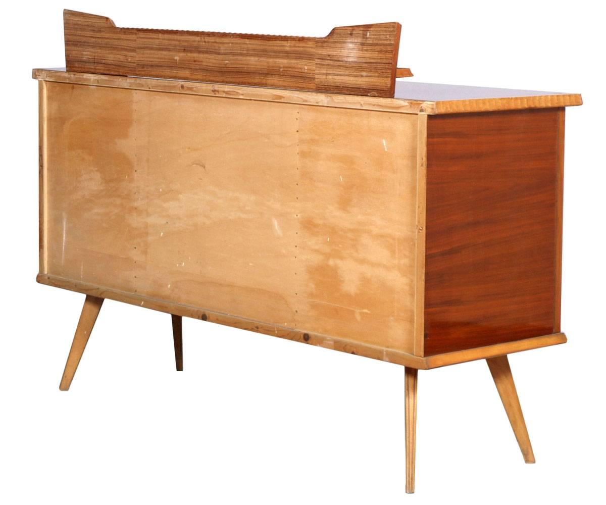Mid-Century Modern Melchiorre Bega Style Buffet Beech Rosewood and Inlaid Maple For Sale 1